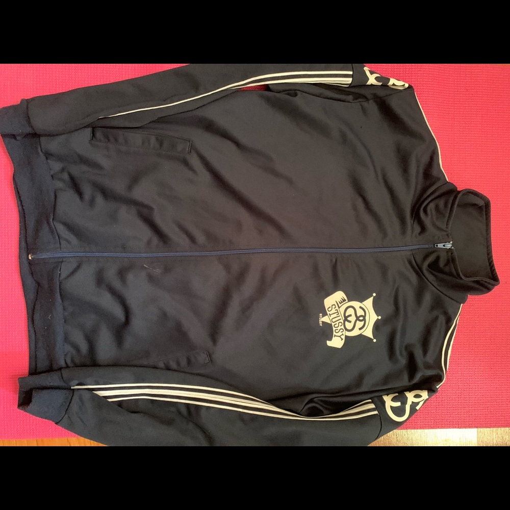 Stussy Navy Blue Sweater - Size: Large